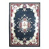 Wool and cotton rug, 'Blossoms' (4.5x6)