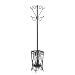 SEI Black Scrolled Metal Coat Rack and Umbrella Stand