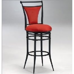 Click here to buy Hillsdale Cierra Swivel Bar Stool With Flame (Red) Faux Suede by Furniture.