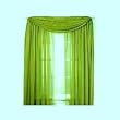 LIME GREEN 60 WIDE x 216 LONG SHEER WINDOW SCARF