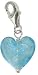 Chrysalis Charm Silver Blue Heart Charm