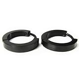 サージカルステンレスシンプル輪っかピアスブラック