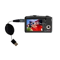 Retractable USB Cable for the Kodak z950 with Power Hot Sync and Charge capabilities - uses Gomadic TipExchange Technology