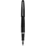 Pilot Metropolitan Collection Fountain Pen, Black Barrel, Classic Design, Medium Nib, Black Ink (91107)
