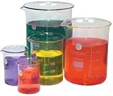 Graduated Beaker Set 50 100 250 600 and 1000ml glass