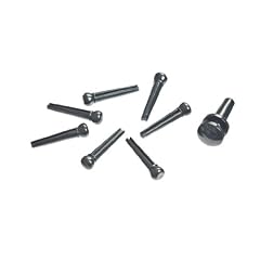 Planet Waves PWPS9 Pin-Set f�r Gitarre (7x Bridge, 1x End), schwarz