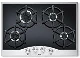 Kitchen & Housewares : DGCU105-4BSW Viking 30' Cooktop Designer Series - Natural Gas - White Glass with Stainless Steel Trim
