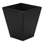 Wood Tones Wastebasket, 9-1/2 x 9-1/2 x 10-1/2h, Black ELD62545