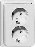 Merten 232146 SCHUKO-Doppel-Steckdose, Edelstahl lackiert, ARTEC