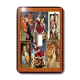Sandy Mertens Vintage Halloween Designs - Sexy Ladies of Halloween Collage - Light Switch Covers - single toggle switch