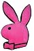 Playboy Bunny Kissen, Kuschelkissen pink