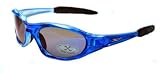 X Loop Sunglasses Wrap X1 Style UV400 Lens Unisex Frame for Cycling, Golf, Kayaking and All Active Sports (Clear Blue with Met Lens)