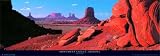 Monument Valley, Arizona Places Art Poster Print by John Lawrence, 24x8