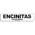 Encinitas California Aluminum Sign in White2