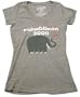 Republican Love 2008 Ladies Vintage Political Grey V-Neck T-shirt by Chaser