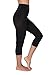 Hanes Shaping Slims Waist Capri/Black