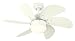 Westinghouse 7814520 Turbo Swirl 30-Inch 6-Blade Ceiling Fan, White with Opal Globe