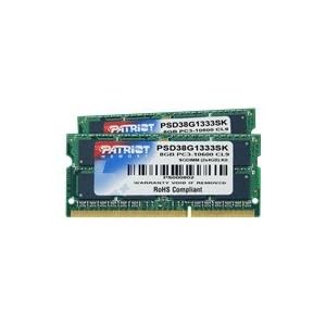 Patriot Memory Signature Line 8 Dual Channel Kit DDR3 1333 (PC3 10600) 204-Pin SO-DIMM (PSD38G1333SK)