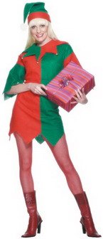 Circus Circus ELF COSTUME,Tunic With Bells & Hat