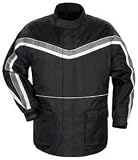 TOURMASTER/CORTECH ELITE II RAIN MOTORCYCLE JACKET BLACK/SILVER