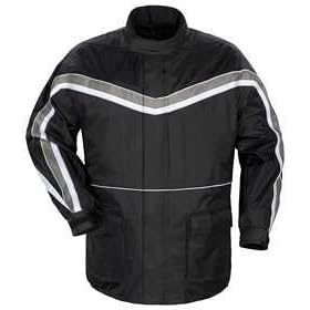 TOURMASTER/CORTECH ELITE II RAIN MOTORCYCLE JACKET BK/SL SIZE:4XL