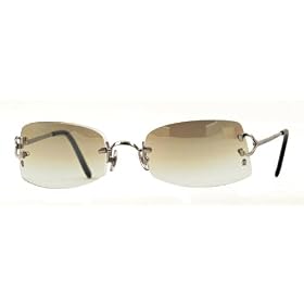 Authentic Cartier Rimless Titanium Sunglasses Olive
