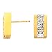 14K White or Yellow Gold Three-Stone Diamond Earrings - 0.50 Ct., 1.00 Ct. or 1.50 Ct. (ALSO AVAILABLE WITH GEMSTONES)