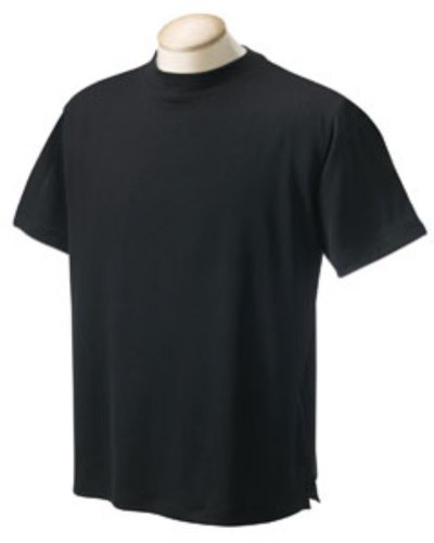 Devon & Jones Men's Short Sleeve Dri-Fast Advantage Mesh Mock Turtleneck Shirt DG370 black X-Large Devon & Jones Men's Short Sleeve Dri-Fast Advantage Mesh Mock Turtleneck Shirt DG370 black X-Large
