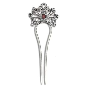 Garnet hairpin, 'Tiara' 1 W 4 L by NOVICA