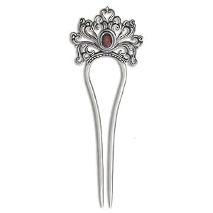 Garnet hairpin, 'Tiara' 1 W 4 L by