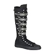 Demonia Men's DEVIANT-304, Canvas 5 Buckle Strap Knee Boot Sneaker