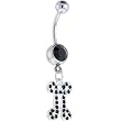 Midnight Gem TAURUS Zodiac Sign Dangle Belly Ring