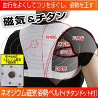 ネオジウム磁気姿勢ベルト(チタンドット付)　LL