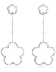 14k WHITE GOLD WOMENS EARRING LE-3002 DIAMOND 0.63CT TW