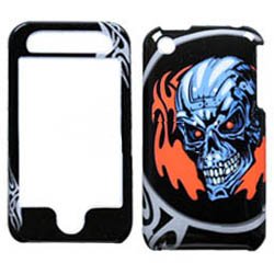 Fits Apple iPhone 3G Cell Phone Snap on Protector Faceplate Cover Housing Case - Metal Head