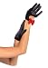 Satin Cut Out Gloves, One Size (UK 6-14)
