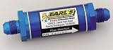 Earl's 230106 Blue Anodized Aluminum 35 Micron In-line Fuel Filter
