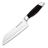 KitchenAid KA1PTK07 Cook's Series 7 inch Santoku Knife, Black Handle