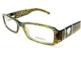  - VERSACE 3087 Striped Green 662 Optical Frame Eyeglasses 50-16-135