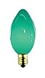 5 Watt Ceramic Green C7 Light Bulb / Candelabra Base / Incandescent Chritmas Light Bulb / Holiday Light Bulb