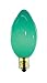 5 Watt Ceramic Green C7 Light Bulb / Candelabra Base / Incandescent Chritmas Light Bulb / Holiday Light Bulb