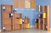 Trexus Narrow Bookcase Low Solid Back and 1 Fixed Shelf W402xD310xH822mm Oak