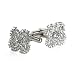Antique Cufflink Set with Clear Crystal and Platinum Overlay