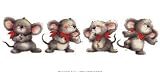 Animal Fun Time II by Makiko . Size 20.00 inches width by 9.00 inches height. High Quality Art Poster Print