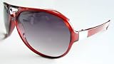 Kitchen & Housewares : Burgundy Plastic Aviator Sunglasses