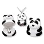 Panda Bear Crystal Necklace in Panda Gift Box