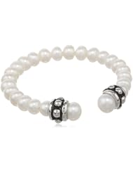 Honora "Girls" White Freshwater Cultured Pearl Coil Bracelet, 6"