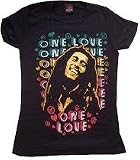 BOB MARLEY - One Love Peace - Black Women's / Girls T-shirt (Girlie / Babydoll)