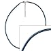 Navy Blue Cotton Satin Necklace With Silver Tone Clasp 3.4mm / 18-20 Inches