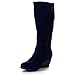 DBDK MONICCAA-2 Women's Comfy Buckle Strap Wedge Heel Knee High Winter Boots